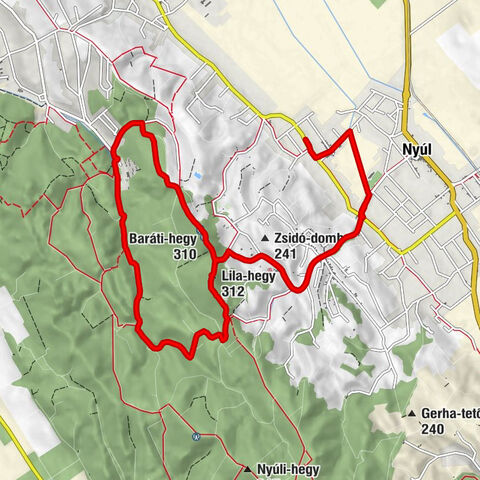 Nyúl - Baráti-nyereg - Lila-hegy - Baráti-hegy