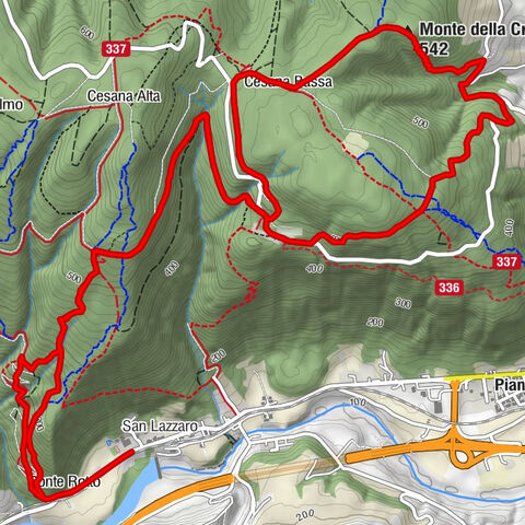 Al Lago - Ponte Rotto - Monte della Croce - San Lazzaro