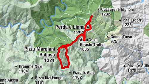Pinningassu - Arcu 'e su Pirastu Trottu - Coile Su Linnarbu - Pizzu Margiani Pubusa
