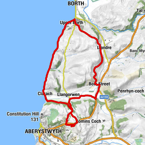 Waunfawr - Llanfihangel Genau'r Glyn - Craig Yr Wylfa - Aberystwyth