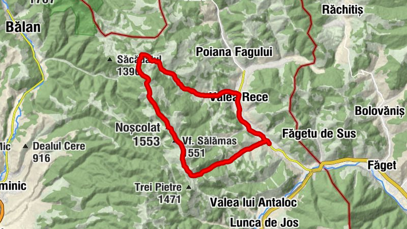 Fatányéros - Vf. Sălămas - Noșcolat - Valea Rece
