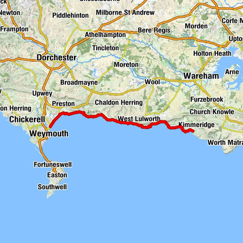 Weymouth - Hambury Tout - Rings Hill - Steeple with Tyneham