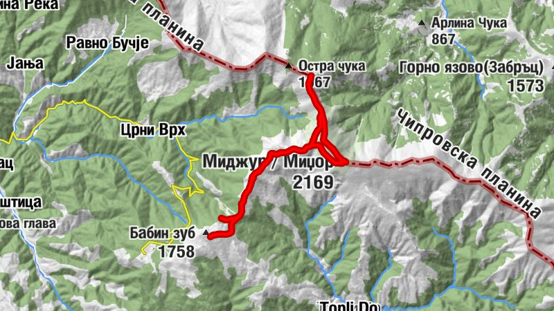 Планинарски дом Бабин Зуб - Тупанар - Миджур / Миџор - Дупљак | Оба