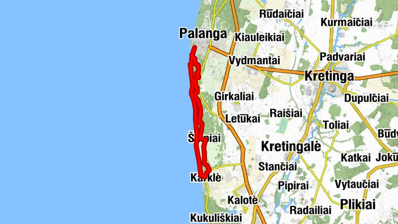 Karklė - Birutės kalnas - Palanga - Šaipiai
