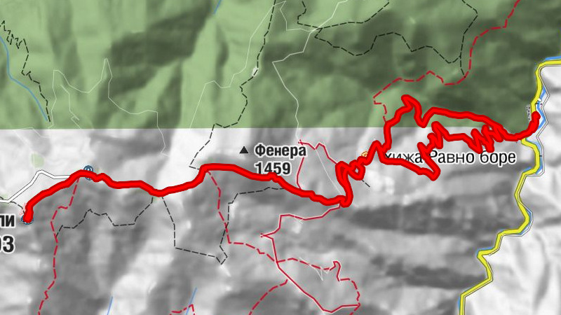 Пазарджик - хижа Равно боре - Милеви скали