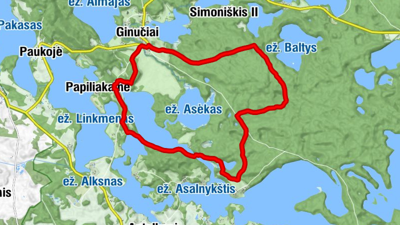 Linkmenų seniūnija - Ginučiai - Ladakalnis - Papiliakalnė