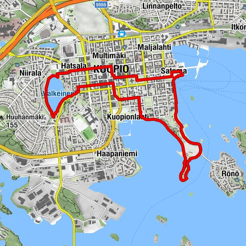 Kuopion kierros - Stadtrundgang durch die Parks von Kuopio