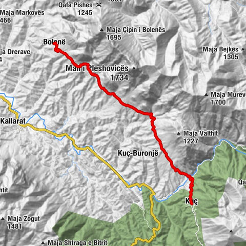 Kuç - Rrëza-Borsh (Kuç) - Milloskop (Kuç) - Bolenë