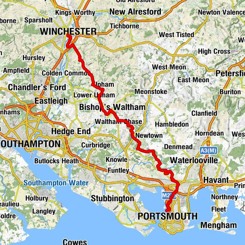 Winchester - Owslebury - Bishop's Waltham - Portsmouth