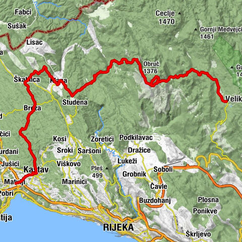 Matulji - Obruč - Fratar - Veliki Dom Platak