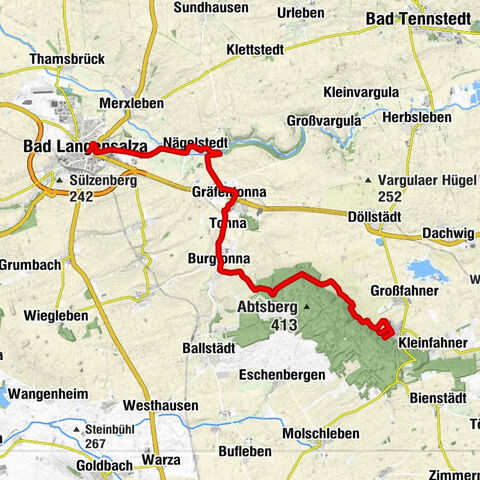 Sankt Bonifacii - Unstrut-Hütte - Bad Langensalza - Gierstädt