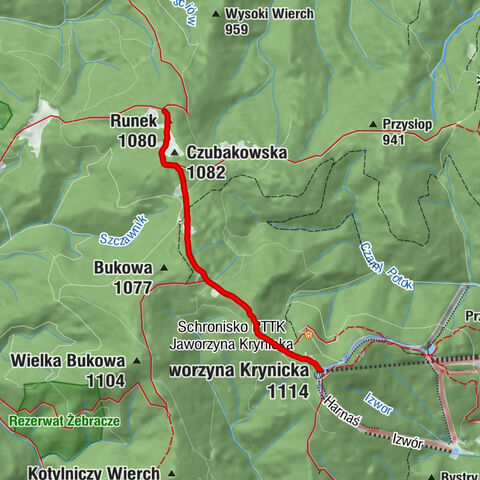 Jaworzyna Krynicka - Czubakowska - Runek