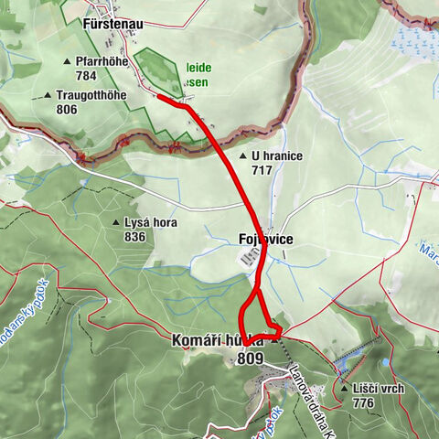 Fojtovice u Krupky - svatého Wolfganga - Komáří hůrka - Horní Krupka