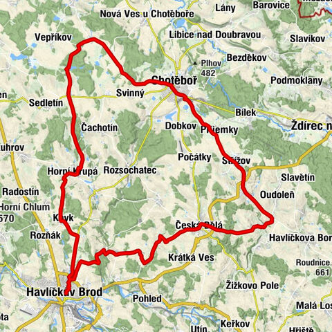 Havlíčkův Brod - kaple Sv. Kříže - Kostel sv. Bartoloměje - Kaple