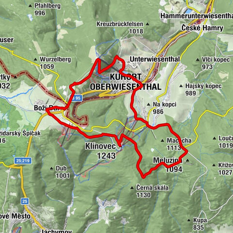 Kurort Oberwiesenthal - Klínovec - Kleiner Fichtelberg - Fichtelberg