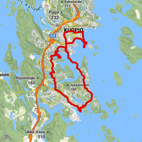 Multimäki - Käränkä - Alavan kirkko - Kuopio