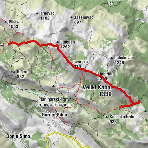Planinarsko sklonište Kontejner - Veliki Kabal - Javorska - Lugarnica