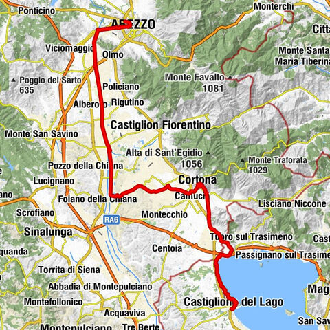 Stazione Fs Arezzo Casello 1 - Parrocchia Sant'Agnese - Chiesa dello Spirito Santo - Castiglione del Lago