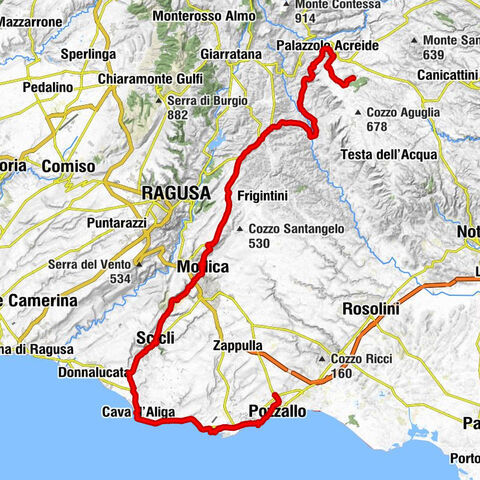 Santa Lucia - Colle Montesano - Cozzo delle Forche - Pozzallo