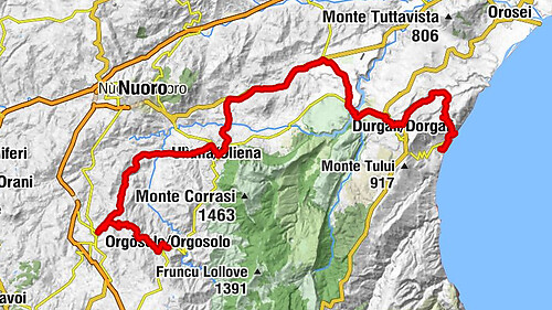 Orgòsolo/Orgosolo - Trattoria Sos tenores - Valico Nostra Signora di Loreto - Cala Gonone