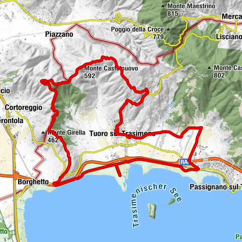 Tuoro sul Trasimeno - Poggio Capanne - Monte Gualandro