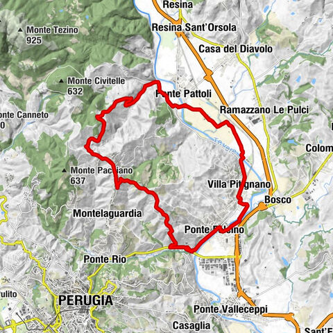 Chiesa di San Felicissimo - Monte Bagnolo I - Monte Bagnolo II - Ponte Felcino