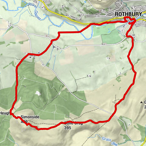 Rothbury All Saints - Simonside - Dove Crag - Rothbury