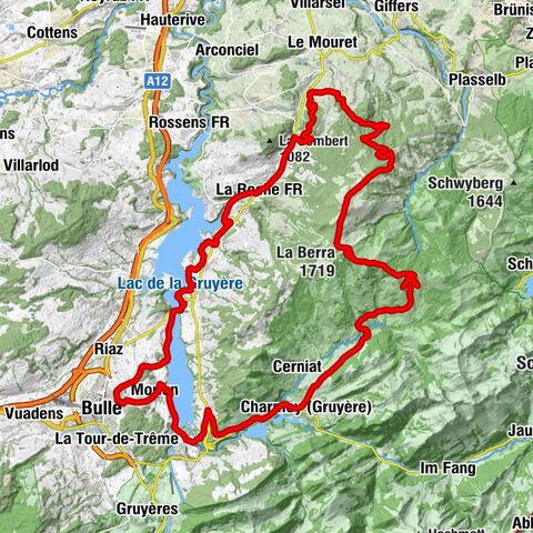 Bulle - Chapelle La Roche - La Berra - La Pinte des Mossettes