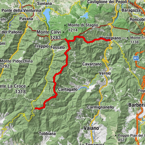 L'Ertata - Poggio la Zucca - Monte delle Scalette - Montepiano