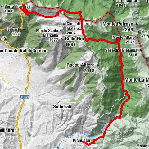 San Donato Val di Comino - Rifugio Duca d'Aosta - Valico di Fondillo - Picinisco