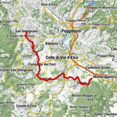 Centro storico di San Gimignano - Chiesa dei Santi Jacopo e Filippo - Abbazia dei Santi Salvatore e Cirino - Futura Osteria di Abbadia Isola