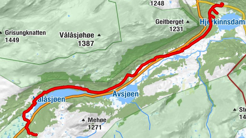 Furuhauglie - Hågåsætre - Lissætre - Hjerkinn fjellstue