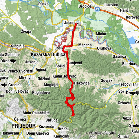 Mrakovica - Vojskova - Banjci - Donja Gradina