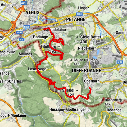 Differdange - La Table du Curé - Sainte-Madeleine - Rodange