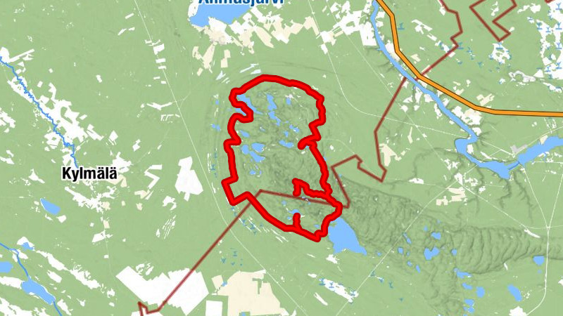 Utajärvi - Pookinpaussi, päivätupa - Pookivaara - Palovartija autiotupa
