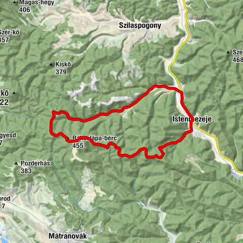 Istenmezeje - Pedro étterem - Bagolytanya - Rákoslápa-bérc