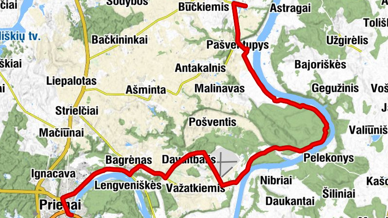 Daukšiagirė - Pašventupys - Prienai