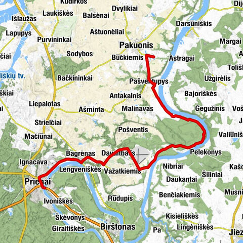 Daukšiagirė - Pašventupys - Prienai