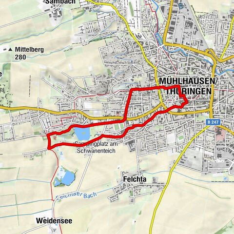 Mühlhausen/Thüringen - St. Blasius - Kristanplatz - Popperöder Quelle