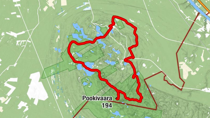 Utajärvi - Pookivaara - Palovartija autiotupa