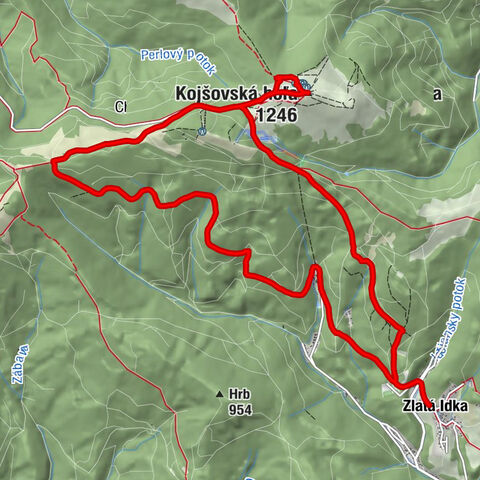 Zlatá Idka - Kojšovská hoľa - Chata Erika - Trochánka