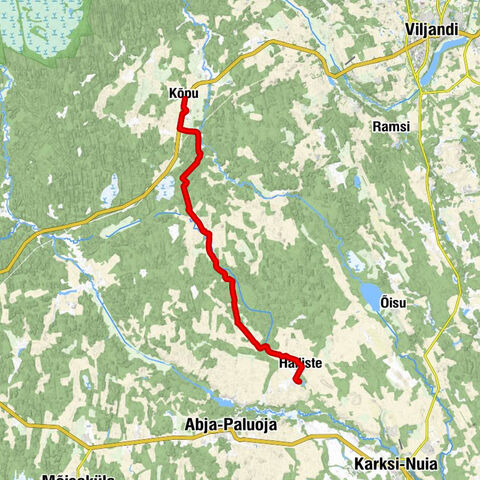Kõpu - Niguli - Halliste - Halliste alevik