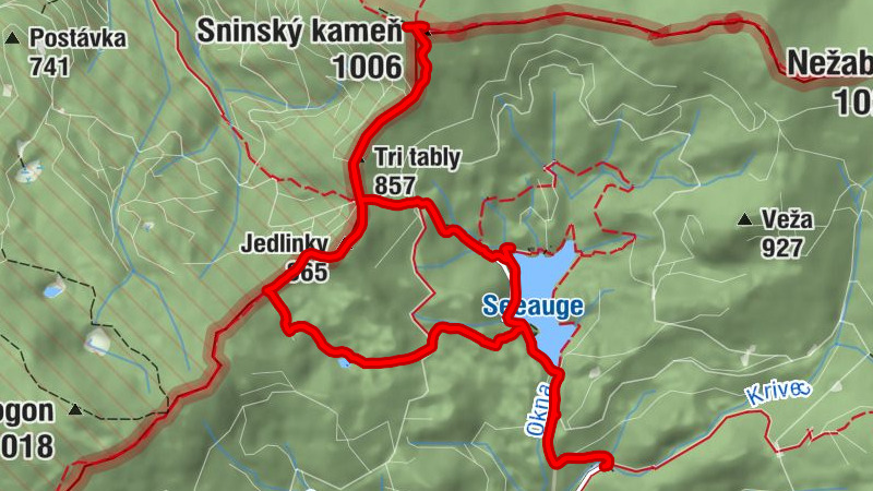 Valaškovce-Sever - Jedlinky - Sninský kameň - Remetské Hámre