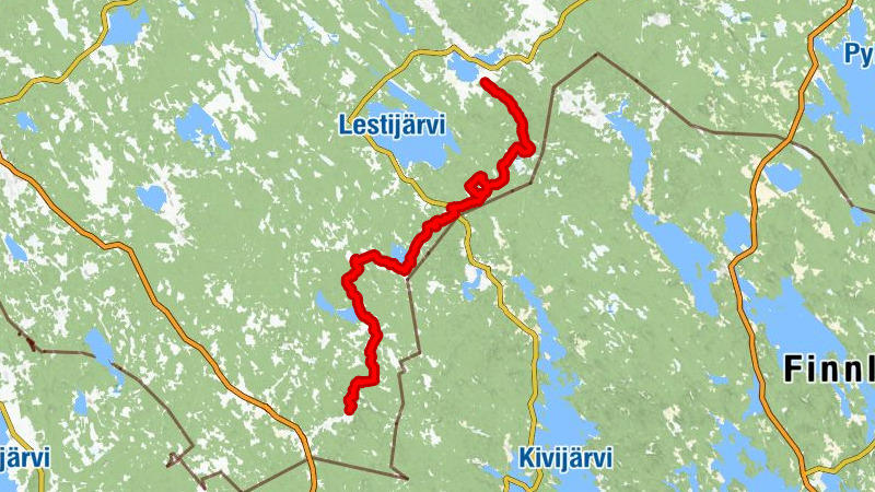 Reisjärvi - Hiljentymistupa - Pitkälahti - Perho