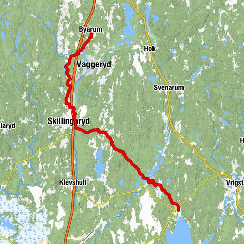 Nydala - Tofteryds kyrka - Skillingaryd - Byarum