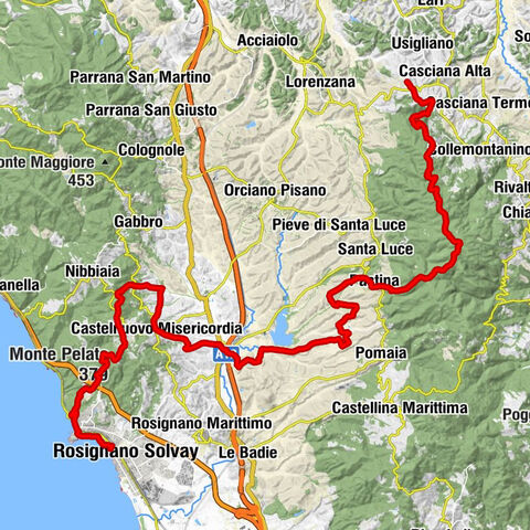 Sant'Ermo - Poggio del Tiglio - Monte Pelato - Rosignano Solvay