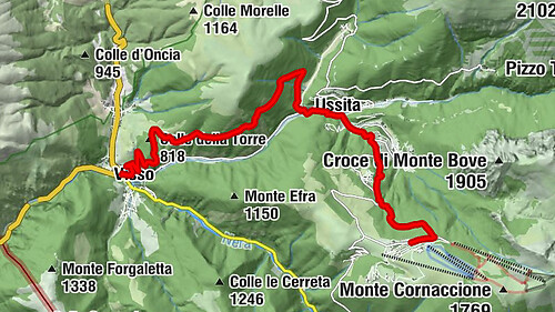 Visso - Colle della Torre - La Mezzaluna - Frontignano di Ussita