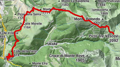 Rifugio del Fargno - Passo del Fargno - Colle della Torre - Visso