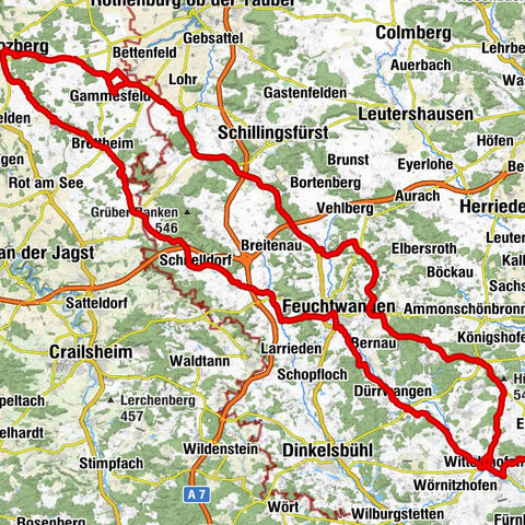 Schrozberg - Zum Ross - St. Leonhard - Wachsenberg