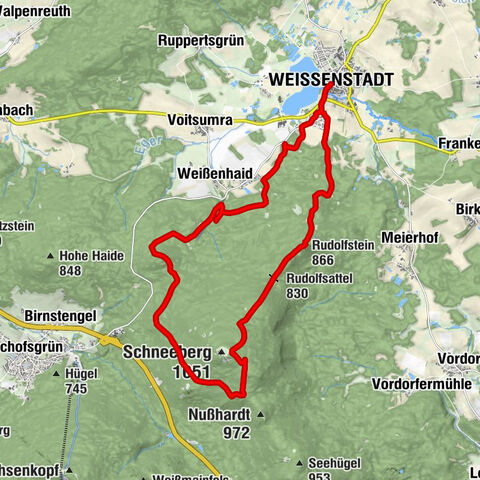 Weißenstadt - Treppenstein - Rudolfstein - St. Jakobus